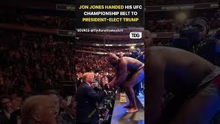 #watch | Jon Jones Honors Donald Trump upon Winning UFC Championship #shorts #jonjones