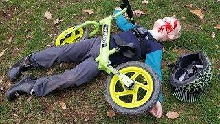 Epic Bike Crash - Tommy's balance bike FAIL!