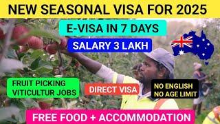 New Zealand's New Seasonal Work visa For 2025 | E-Visa In Just 7 Days | Free Food