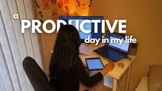 Study vlog | a productive day in my life | finals week, meal prep, running errands