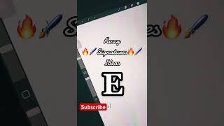 Letter E signature idea