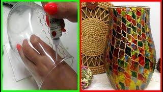 Faux Stained Glass Paint | Diy Mosaic VASE Tutorial