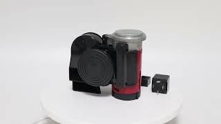12V 139db Black Snail Compact Dual Air Horn for Car Vehicle Motorcycle Yacht Boat SUV Bike