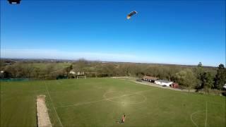Land Kitebording with Quadcoptor and GoPro 3 Filming
