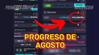  Progreso en AGOSTO | Nuevo minipase y Estrategia para crecer en Rollercoin en Septiembre 2024