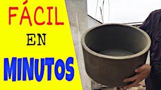 HOW TO make BIG CEMENT POTS STEP BY STEP / EASY / glass of cement / DIY / Craft / CEMENT POT