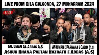 AHD LIVE27 Muharram 2024 Qila Golconda | Anjuman AL-Abbas, Anjuman Parwane Qasim & Several Anjumans