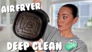 DEEP CLEANING MY GREASY AIR FRYER - HOW TO KEEP YOUR AIR FRYER LOOKING LIKE NEW!