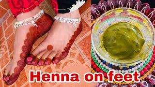 Easy way to henna on feet this summer / पैरों में बाँट लगाने का आसान तरीका