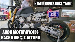 KEANU REEVES DEBUTS ARCH MOTORCYCLE RACE BIKE AT DAYTONA BIKE WEEK 2025 MISSION SUPER HOOLIGAN