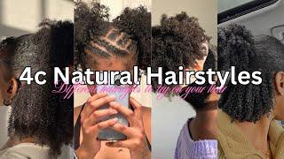 Best 4C Short Hair Hairstyles | TikTok Compilation  #4CHair"