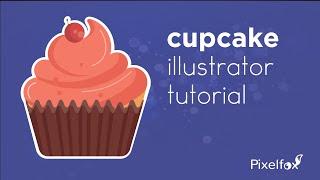 cupcake illustration tutorial-whatsapp sticker design #designer #adobe #illustrator