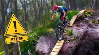 Building this skinny wooden mountain bike trail seemed like a good idea