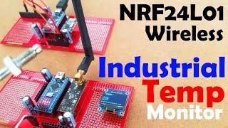 NRF24L01 based Wireless Industrial Temperature Monitoring System using Arduino & Max6675, PA+LNA