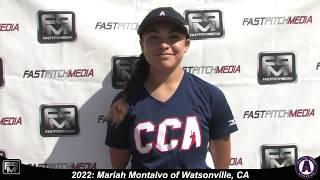 2022 Mariah Montalvo Catcher and Third Base Softball Skills Video - CCA