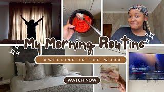 My *REALISTIC* Morning Routine || Worship, Bible Reading & Puree Blending || Christian YouTuber