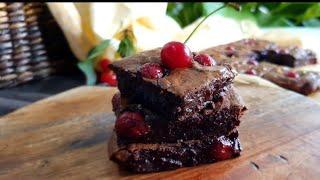 Брауни с вишни   /   Sour cherry brownies