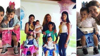 Cristiano Ronaldo family celebrate first birthday twins Mateo and Eva