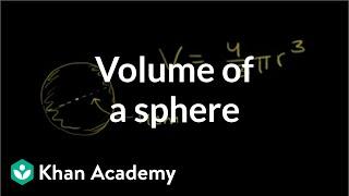 Volume of a sphere | Perimeter, area, and volume | Geometry | Khan Academy