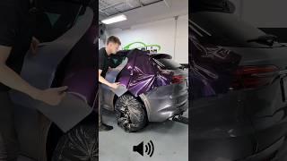 Wrapping this Maserati Grecale in supergloss Midnight Purple  #asmr #asmrsounds #wrap