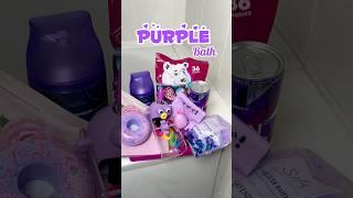 Purple Bath  What’s next? #asmr #shorts #bathroom #bathroutine #fyp #bathdecor #asmrsounds