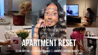 APARTMENT RESET || CLEAN WITH ME || AMBIENT LIGHTING JOURNEY || TARGET HAUL & MORE