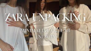 ZARA UNPACKING & TRY ON HAUL| LATEST ARRIVALS | ZARA NEW COLLAB | MINIMALIST CASUAL STYLE