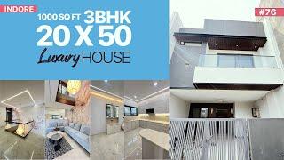 20X50 Luxury House For Sale In Indore | West Facing House Design | 3BKH 1000 Sq Ft House