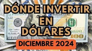 ¿Dónde invertir dólares este mes? Diciembre 2024