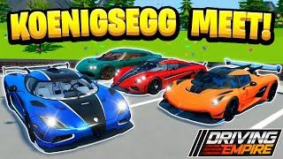 INSANE Koenigsegg Car Meet In Driving Empire!