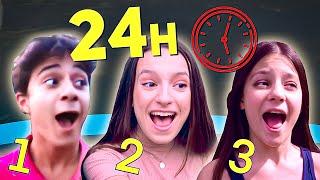 24H dans un TRAMPOLINE  COMPILATION avec Lévanah, Élina et les cousins