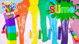 Super Slime Science Experiment with Numberblock Seven! | DIY - Counting and Crafts for Kids