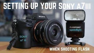 Set up your Sony a7iii to SHOOT with a Canon Flashpoint Godox flash!