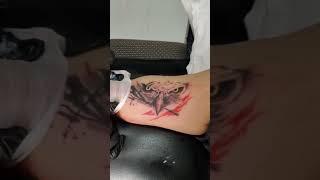 Eagle face tattoo  Inked by Mavs  follow my page guys. for more tattoo videos thanks.