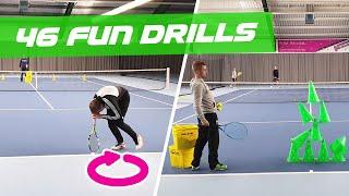 46 Tennis Games For Your Tennis Fun Lesson - Tennis Drills - Tennis Game Examples / ENGLISH VERSION