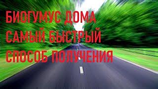 Самый быстрый способ получения удобрения в домашних условиях. Биогумус быстро дома.