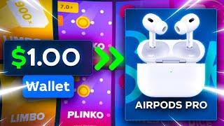 $1 TO NEW AIRPODS PRO on STAKE! *CRAZY*