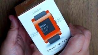 Orange Pebble Smart Watch Open Box