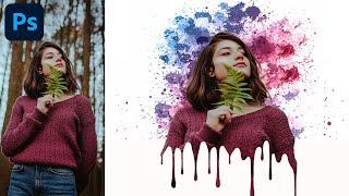 Dripping Effect | Splatter Effect | Photoshop Editing Tutorial