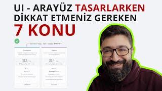 WEB SİTENİZİ DAHA PROFESYONEL GÖSTEREN 7 #UI (ARAYÜZ) TAVSİYESİ #uidesign #ui #webtasarım