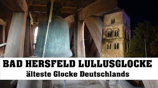 BAD HERSFELD (D), Stiftsruine, Läuten der Lullusglocke (Turmaufnahme)