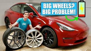 Why Big Wheels Are A Bad Idea On Electric Cars - Range Impact!