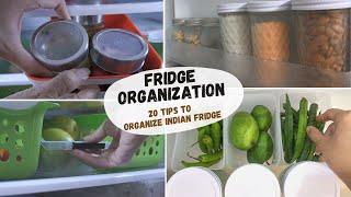 20 TIPS FOR INDIAN FRIDGE ORGANIZATION | Fridge Organization Ideas | Smart Fridge Organizers 2021