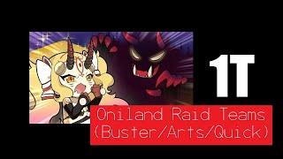 [ FGO NA ] Oniland Raid Teams (Buster/Arts/Quick) - 1T Setup