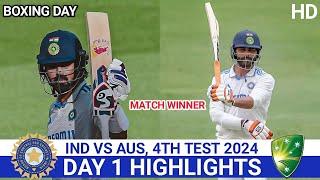 India vs Australia 4th Test Day 1 Match Highlights 2024 | IND vs AUS 4th Test Day 1 Highlights 2024