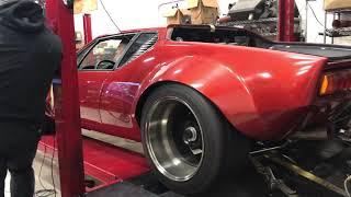 1972 Pantera with Ford Racing z460 575hp crate motor on dyno