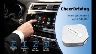 (JCCP-Z1A) CheerDriving Wireless Android Auto Adapter for OEM Factory Wired Android Auto Cars