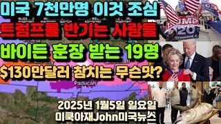 미국인 7000만명 이것 영향권! 트럼프를 반기는 사람들! 바이든 훈장 받는 19명 누구? $130만 달러 참치 한마리 무슨맛? 틱톡 금지 되면 벌어지는 일!