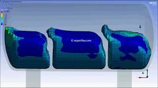 1st in the World!!! ANSYS WB Explicit Dynamics with fluids - Water tank sloshing simulation (v1)