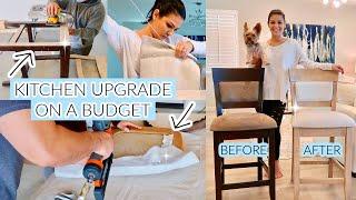 KITCHEN UPGRADE ON A BUDGET 2021 | BAR STOOLS BEFORE & AFTER | Style Mom XO